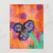 Schattigee Mixed Media Flower Collage Briefkaart (Voorkant)