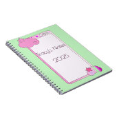 Schattigee mobiele telefoon school of werk notitieboek (Rechterzijde)