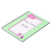 Schattigee mobiele telefoon school of werk notitieboek (Linkerzijde)