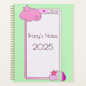 Schattigee mobiele telefoon school of werk planner (Voorkant)