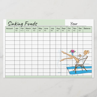 Schattigee Mode Sinking Fund Planner Spreadsheet Briefpapier
