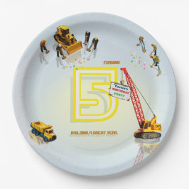 Schattigee Modern Construction Truck Theme Paper B Papieren Bordje