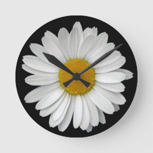 Schattigee Modern Eenvoudige Daisy Flower Ronde Klok