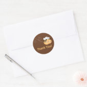 Schattigee Modern Honey Bee Baby shower Invitation Ronde Sticker (Envelop)