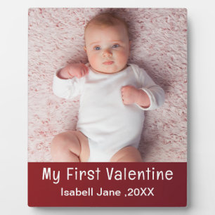 Schattigee moderne 1e Valentijnsdag Personaliseer  Fotoplaat