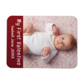 Schattigee moderne 1e Valentijnsdag Personaliseer Magneet (Horizontaal)