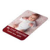 Schattigee moderne 1e Valentijnsdag Personaliseer Magneet (Linkerzijde)