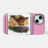 Schattigee Moderne Australische Terriër Hondenkuns iPhone 15 Case (Achterkant horizontaal)