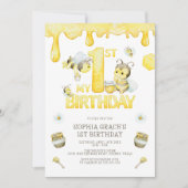 Schattigee moderne bij 1e verjaardag kaart (Voorkant)