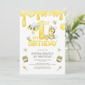 Schattigee moderne bij 1e verjaardag kaart (Staand voorkant)