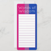 Schattigee moderne biseksuele vlag LGBT-Bladwijzer (Achterkant)