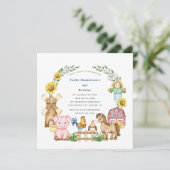 Schattigee moderne boerenerf kinderen verjaardag kaart (Staand voorkant)