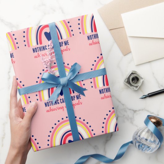 SCHATTIGEE MODERNE BOHO REGENBOOG INSPIREREND QUOT CADEAUPAPIER (Geschenken)
