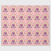 SCHATTIGEE MODERNE BOHO REGENBOOG INSPIREREND QUOT CADEAUPAPIER (Vlak)