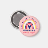 SCHATTIGEE MODERNE BOHO REGENBOOG INSPIREREND QUOT MAGNEET (Voorkant / Achterkant)