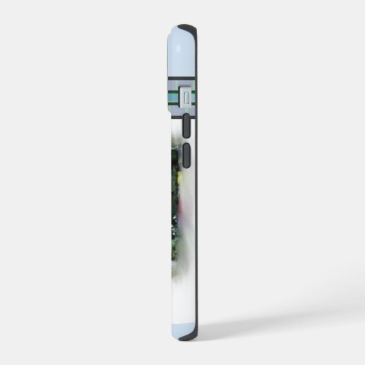 Schattigee moderne bokser hondenkunst iPhone 15 case (Linkerkant)