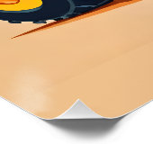 Schattigee moderne bouwwagen gepersonaliseerd perfect poster (Hoek)