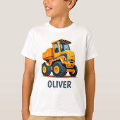 Schattigee moderne bouwwagen gepersonaliseerd t-shirt (Voorkant)