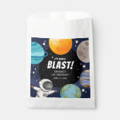 Schattigee moderne buitenruimte 1e verjaardag bedankzakje (Voorkant)