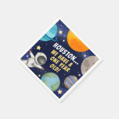 Schattigee moderne buitenruimte 1e verjaardagsfees servet (Hoek)