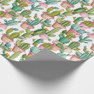 Schattigee moderne Cacti patroon Cadeaupapier