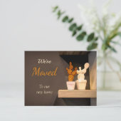 Schattigee moderne cactus We hebben verhuisd nieuw Briefkaart (Staand voorkant)