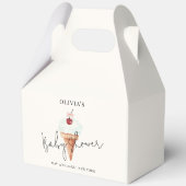 Schattigee moderne Cherry Scoop Ice Cream Baby sho Bedankdoosjes (Voorkant)