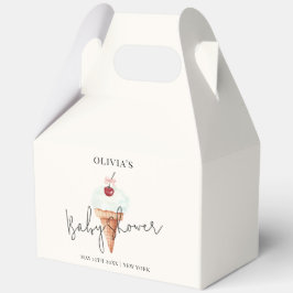 Schattigee moderne Cherry Scoop Ice Cream Baby sho Bedankdoosjes