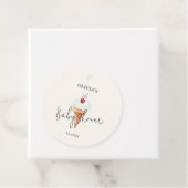 Schattigee moderne Cherry Scoop Ice Cream Baby sho Bedankjes Labels (In situ)