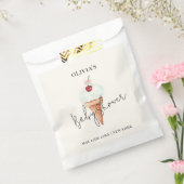 Schattigee moderne Cherry Scoop Ice Cream Baby sho Bedankzakje (Gezegeld)