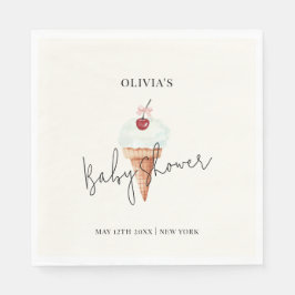 Schattigee moderne Cherry Scoop Ice Cream Baby sho Servet
