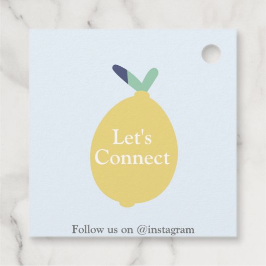 Schattigee moderne citroen dank u bedrijf tekst Cl Bedankjes Labels (Achterkant)