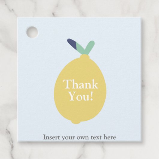 Schattigee moderne citroen dank u bedrijf tekst Cl Bedankjes Labels (Voorkant)