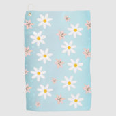 Schattigee moderne Daisy leliebloem Rustiek naadlo Golfhanddoek (Voorkant)