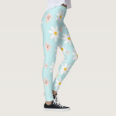 Schattigee moderne Daisy leliebloem Rustiek naadlo Leggings (Rechts)