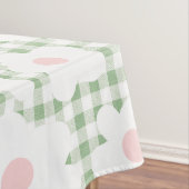 Schattigee moderne Daisy Pattern op Sage Gingham P Tafelkleed (Voorbeeld)
