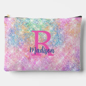 Schattigee moderne eenhoorn roze faux glitter mono etui (Voorkant)