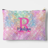 Schattigee moderne eenhoorn roze faux glitter mono etui (Achterkant)