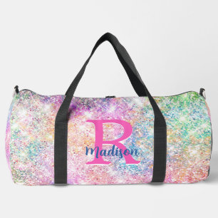 Schattigee moderne eenhoorn roze faux glitter mono plunjezak