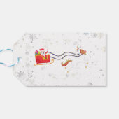 Schattigee Moderne Eenhoorn Santa Gepersonaliseerd Cadeaulabel (Achterkant Horizontaal)