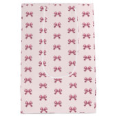 Schattigee moderne elegante Girly Pink Bows Medium Cadeauzakje (Achterkant)
