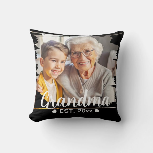 Schattigee moderne elegante oma gepersonaliseerde  kussen (Voorkant)