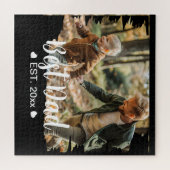 Schattigee moderne elegante papa gepersonaliseerde legpuzzel (Horizontaal)