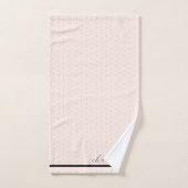 Schattigee moderne elegante scriptnaam Blush Pink Bad Handdoek (Handdoek)