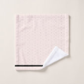 Schattigee moderne elegante scriptnaam Blush Pink Bad Handdoek (Wasdoekje)