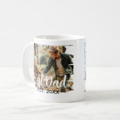 Schattigee moderne elegante vader gepersonaliseerd koffiemok (Voorkant links)