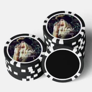 Schattigee moderne foto afstudeerfeest poker chips