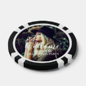 Schattigee moderne foto afstudeerfeest poker chips (Enkel)