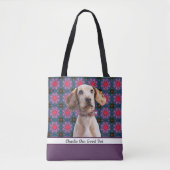 Schattigee Moderne Foto Gift Puppy Hondenliefhebbe Tote Bag (Voorkant)