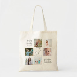 Schattigee moderne fotocollage beste oma ooit tote bag